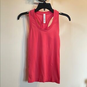 Athleta Coral Pink Momentum Racerback Tank XXS Gym Workout Top Athleisure